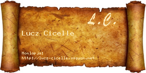 Lucz Cicelle névjegykártya